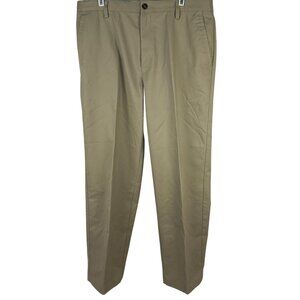 Dockers D3 Mens Classic Fit Khaki Flat Front Pants Size 36x32 Cotton Blend Chino